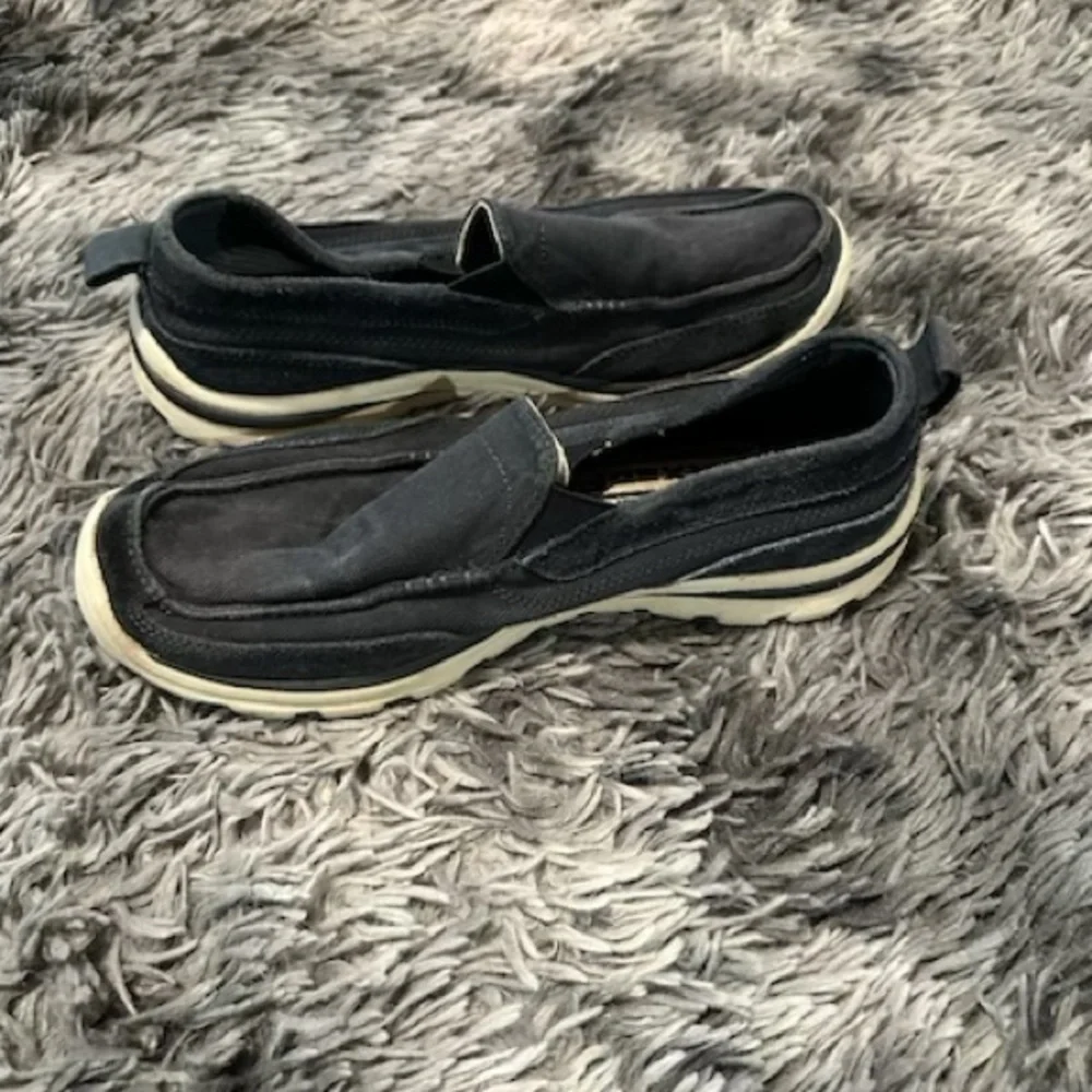 Skechers Blue Textile Slip-Ons